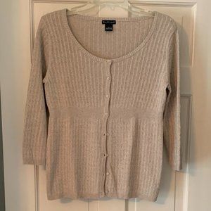 2/$20 Bay Studio Oatmeal color 3/4 Sleeve Cardigan - Size Medium